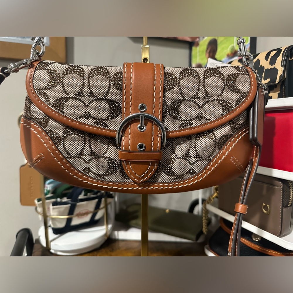 Coach Soho 25 Crystal Signature Jacquard Shoulder Bag